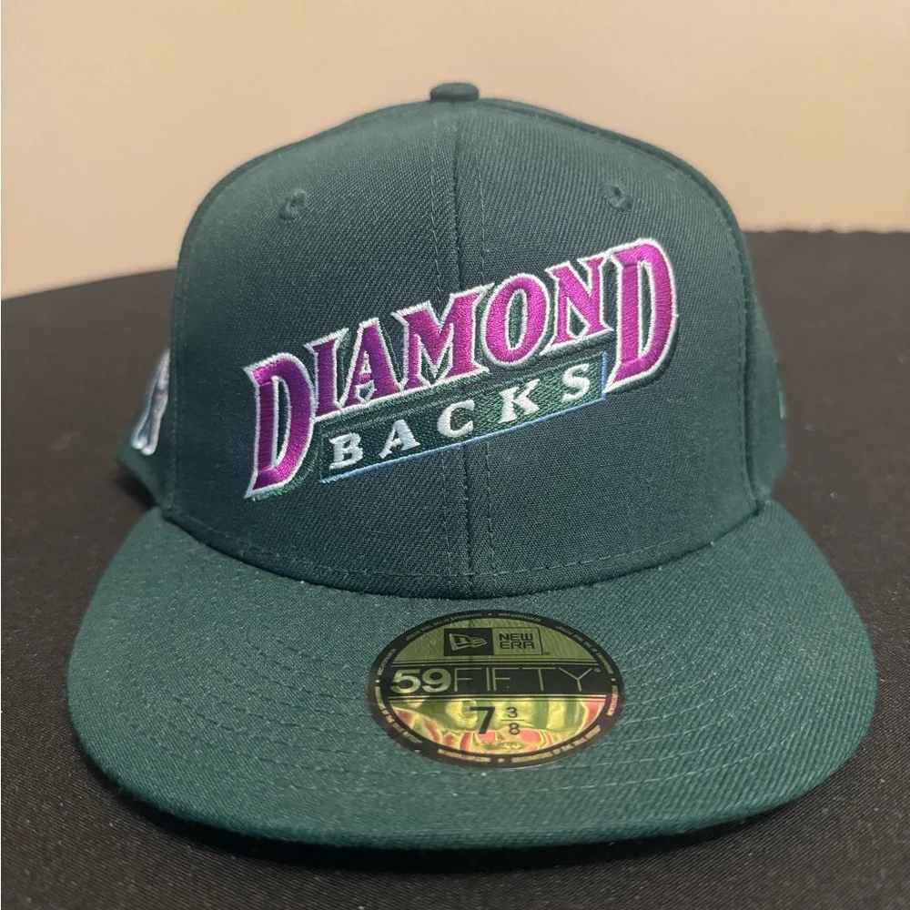 New Era 59FIFTY Arizona Diamondbacks Silk Icy Inaugural Patch Fitted Hat 7 3/8